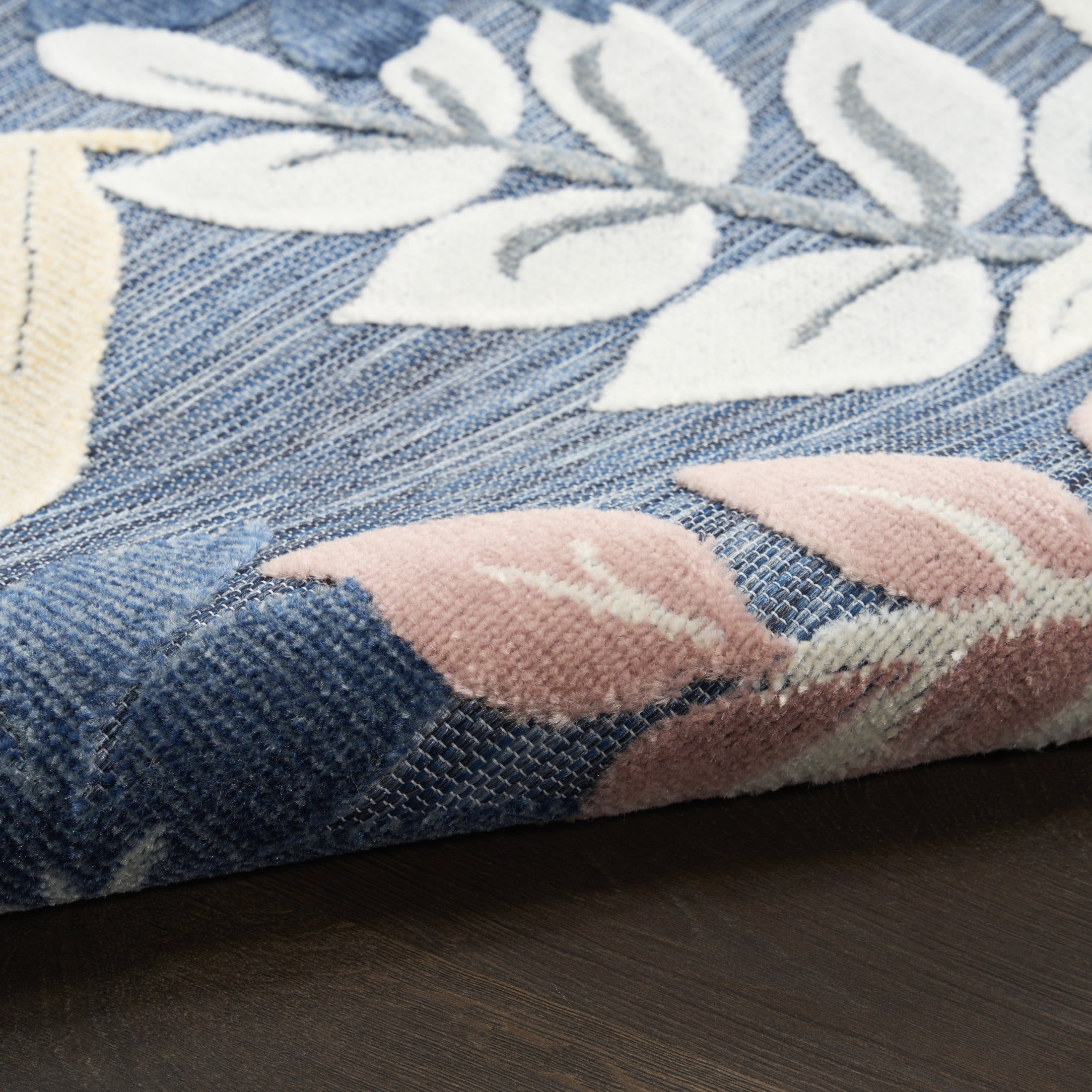 Nourison Suncoast 9' x 12' Denim Multicolor Tropical Rug