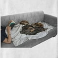 thumbnail image 6 of Dachshund Soft Flannel Fleece Throw Blanket, Different Color Sausage Dog Puppies Lying Together, Cozy Plush for Indoor and Outdoor Use, 50" x 70", Dark Taupe Grey Taupe, by Ambesonne, 6 of 6