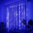 thumbnail image 3 of LINLIN Curtain String Lights, 3m*1m 100LED LED Curtain Lights Window Curtain Fairy Twinkle Lights USB with Remote Window Fairy String Lights, 3 of 8