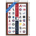 thumbnail image 3 of MLB League - Logos 22 Wall Poster, 14.725" x 22.375" Framed, 3 of 5