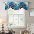thumbnail image 6 of Summer Tie Up Valances Curtain, Adjustable Kitchen Ocean Tropical Fishes Turtle Shark Coral Marine Life Valances for Windows Decor, Rod Pocket Short Curtains Set for Bedroom/Bathroom, 42"x18", 6 of 9