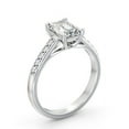 thumbnail image 2 of Meryn Jewel 2.1 Ct Emerald Cut Diamond Ring - 14K White Gold Plated Bridal Ring - Engagement Diamond Jewelry for Women's - Wedding Rings On Clearance Sale, 2 of 3