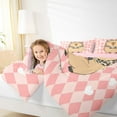 thumbnail image 4 of Castle Fairy Cartoon Animal Twin Comforter Sets for Children,Geometric Plaid Bedding Set, 4 of 8