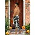 thumbnail image 4 of HAPPY BAY Men's Pareo Allover Halloween Costumes Skull Party Swim Trunks Swimwear Summer Sarong Full Beach Wrap for Men One Size Allover Skulls, Black, 4 of 5