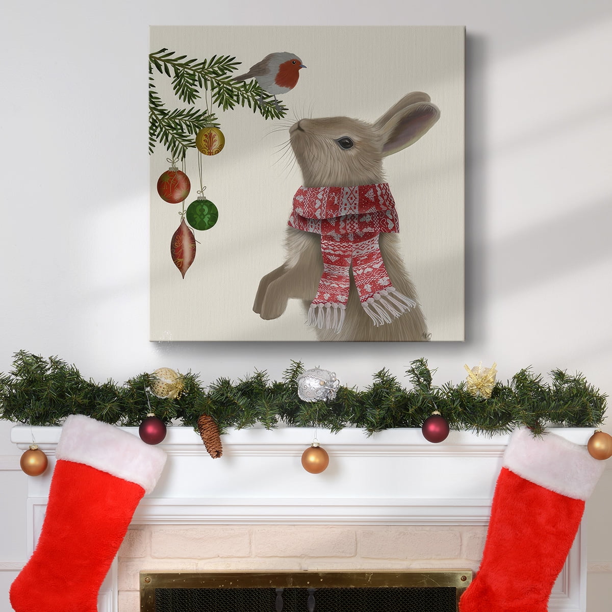 Rabbit and Robin- Gallery Wrapped Canvas