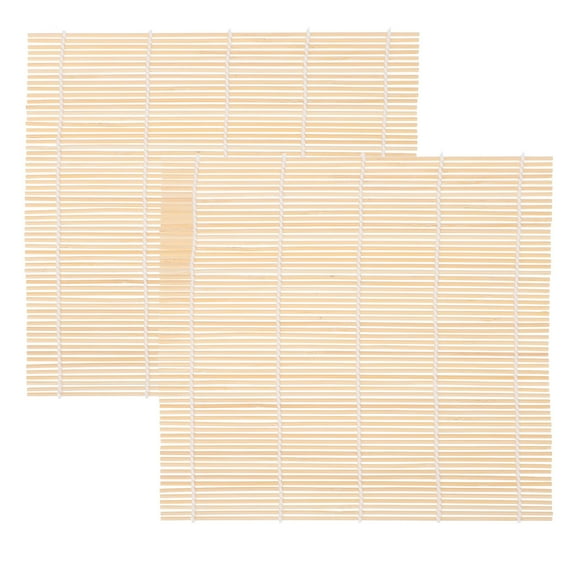 PBPBOX 2pcs Japanese Sushi Rolling Mats Natural Sushi Maker Kit For Home Use For Family Gatherings And Sushi Parties