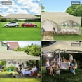 thumbnail image 4 of COBIZI 10'x30' Canopy Heavy Duty Pop Up Canopy Tent Outdoor Gazebo Shelter Waterproof Instant Commercial Tent with 8 Removable Sidewalls & 8 Sandbags & Roller Bag,Khaki, 4 of 14