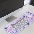 thumbnail image 3 of Purple Butterfly Mouse Pad XL, Extended Large Gaming Mouse Pad, Lavender Butterfly Mousepad, Floral Long Big Desk Mouse Mat, Butterfly Decor Stuff Accessories, 31.5 X 11.8 Inch, 3 of 6
