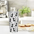 thumbnail image 5 of 20oz Tumbler With Lid And Straw, Cute Funny Cartoon Cat Vacuum Insulated Iced Coffee Mug Reusable Travel Cup Stainless Steel Water Bottle, 5 of 6