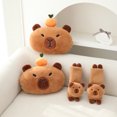 thumbnail image 2 of Cute Capybara Plush Car Pillow Rearview Mirror Tissue Box Car Headrest Shoulder Cover Combination Of Car Supplies Decoration Car DMH, 2 of 7