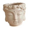 thumbnail image 2 of Maceta con forma de cabeza de Buda, adorno de vinilo, estatua decorativa para plantas de interior, contenedor para plantas, ideal como centro de mesa Beige, 2 of 8