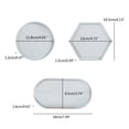 thumbnail image 5 of Osdhezcn 3Pcs Diy Crystal Epoxy Gemeotric Hexagonal Oval Round Coaster Mirror Silicone Tray Molds for Casting Concrete Cement, 5 of 9