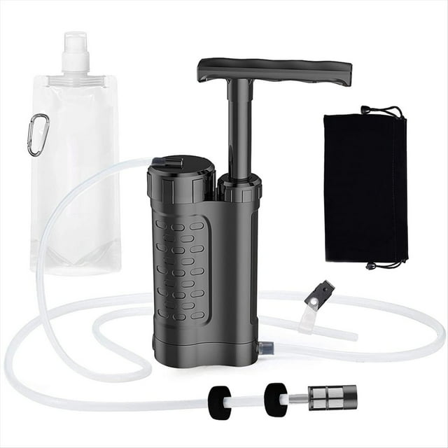 Filtro de Agua Personal de Emergencia para Exteriores, de Filtrado de 4 Etapas, Purificador de Agua Portátil, Filtro de Agua de Supervivencia para Emergencias, B