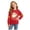 B2-Red, variant on CAUYDY Kids Halloween Sweatshirt Ghost Clothing Girls Raglan Long Sleeve Crewneck Casual Tops Grey Sizes 5-6 Years