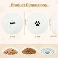 thumbnail image 2 of Tazón de Comida para Gatos de Bargains Únicos, Diseño de Cerámica Poco Profundo y Ancho, Tazones para Gatos, Platos para Comida y Agua para Gatos de Interior, Blanco y Negro, 2 of 7
