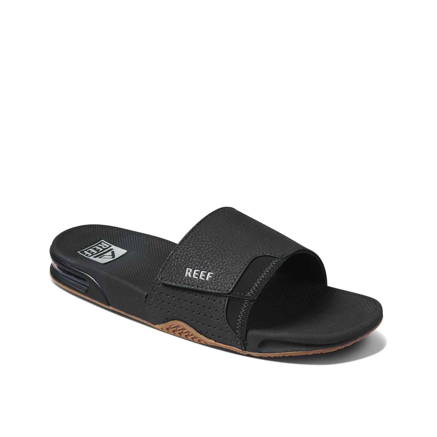 NWT New Reef Anchor Men\'s Size 8 Classic Black Flip Flops Reef Men main image 2