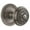 Antique Pewter, variant on Grandeur 810566 Circulaire Solid Brass Rose Dummy Door Knob Set - Nickel