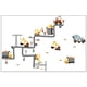 thumbnail image 1 of 2 piezas de calcomanías de pared de vehículos de construcción y camiones. Pegatinas de pared de transporte. Excavador, 1 of 8