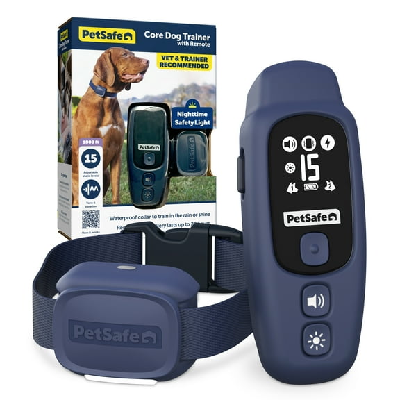 PetSafe Core Dog Trainer with Remote – 1000 Foot Range – Tone, Vibration and 15 Levels of Static
