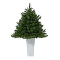 thumbnail image 3 of 4.5ft. Wyoming Mixed Pine Artificial Christmas Tree with 250 Clear Lights and 462 Bendable Branches in Tower Planter, 3 of 6
