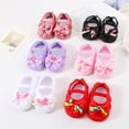 thumbnail image 5 of Huowey Newborn Baby Shoes Fashion Soft Sole Newborn Shoes Pearl Dress Flower Princess Shoes Newborn Shoes Trendy Footwear, 3-6 Months, 5 of 6