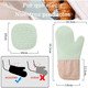 thumbnail image 3 of Guantes De Horno De Silicona Resistentes Al Calor 8pcs Malubero, Verde, 3 of 5