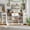 White and Retro, variant on Gizoon 45" Coffee Bar Cabinet with Storage Drawers, White Kitchen Sideboard Buffet Table with Rustic Top, Pantry Cupboard for Dining Room