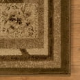 thumbnail image 4 of Vintage Floral Power-Loomed Indoor Area Rug  with Border,  7' x 9', Mocha by Blue Nile Mills, 4 of 6