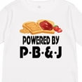thumbnail image 4 of Inktastic Powered by P B and J Peanut Butter Lover Boys or Girls Long Sleeve Toddler T-Shirt, 4 of 5