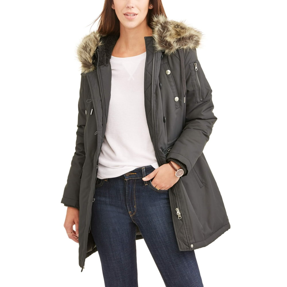 Swiss Tech Swiss Tech Women's Parka Jacket With Faux FurTrim Hood