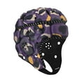 thumbnail image 3 of S SERENABLE Rugby Helmet Scrum Cap Football Helmet for Goalkeeper Hat Gift Flag Football Purple Yellow, 3 of 9