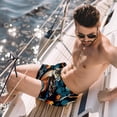 thumbnail image 2 of luoweisi Men's Beach Shorts Quick Dry Swim Trunks with Mesh Lining Cartoon Owl L, 2 of 5