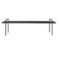 thumbnail image 2 of Bowery Hill Contemporary Iron and Wood Bench in Dark Gray/Silver, 2 of 6