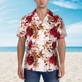 thumbnail image 4 of Fotbe Lilies Flowers Hawaiian Shirt for Men Unisex Summer Beach Casual Short Sleeve Cotton Linen Button Down Shirts-XX-Large, 4 of 9