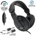 thumbnail image 2 of SoundJUNKIE - Wired Stereo Headphones with Volume Control, Black, 2 of 3