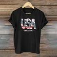 thumbnail image 2 of GERsome 4th of July T-Shirt American Flag Shirts for Women Short Sleeve Crewneck USA Print Patriotic Tops Stars and Stripes Tees S-2XL, 2 of 4