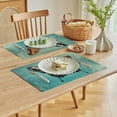 thumbnail image 5 of Pratyus Butterfly Theme 4pcs Linen Cloth Table Mats for Birthday Parties, Christmas, Restaurants, Buffets, Home Decoration 18x12in, 5 of 8