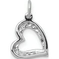 thumbnail image 3 of 14K White Gold 1/20Ct. Diamond Curved Heart Charm Made In India pm4860-005-wa, 3 of 5