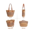 thumbnail image 3 of LAVA Women Straw Beach Bag Summer Boho Tote Bag Handbags Large Shoulder Purses Woven for Vacation (Khaki), 3 of 8