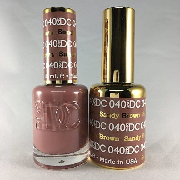 DND-DC Duo Soak off Gel & Matching nail polish - #040 SANDY BROWN