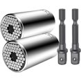thumbnail image 1 of 4 unidades de llave de enchufe universal de 7-19mm, llave de enchufe universal, cromo vanadio de alta calidad, herramienta de mano multifuncional, adaptador de llave de taladro para herramientas de re Afortunado Sencillez, 1 of 4