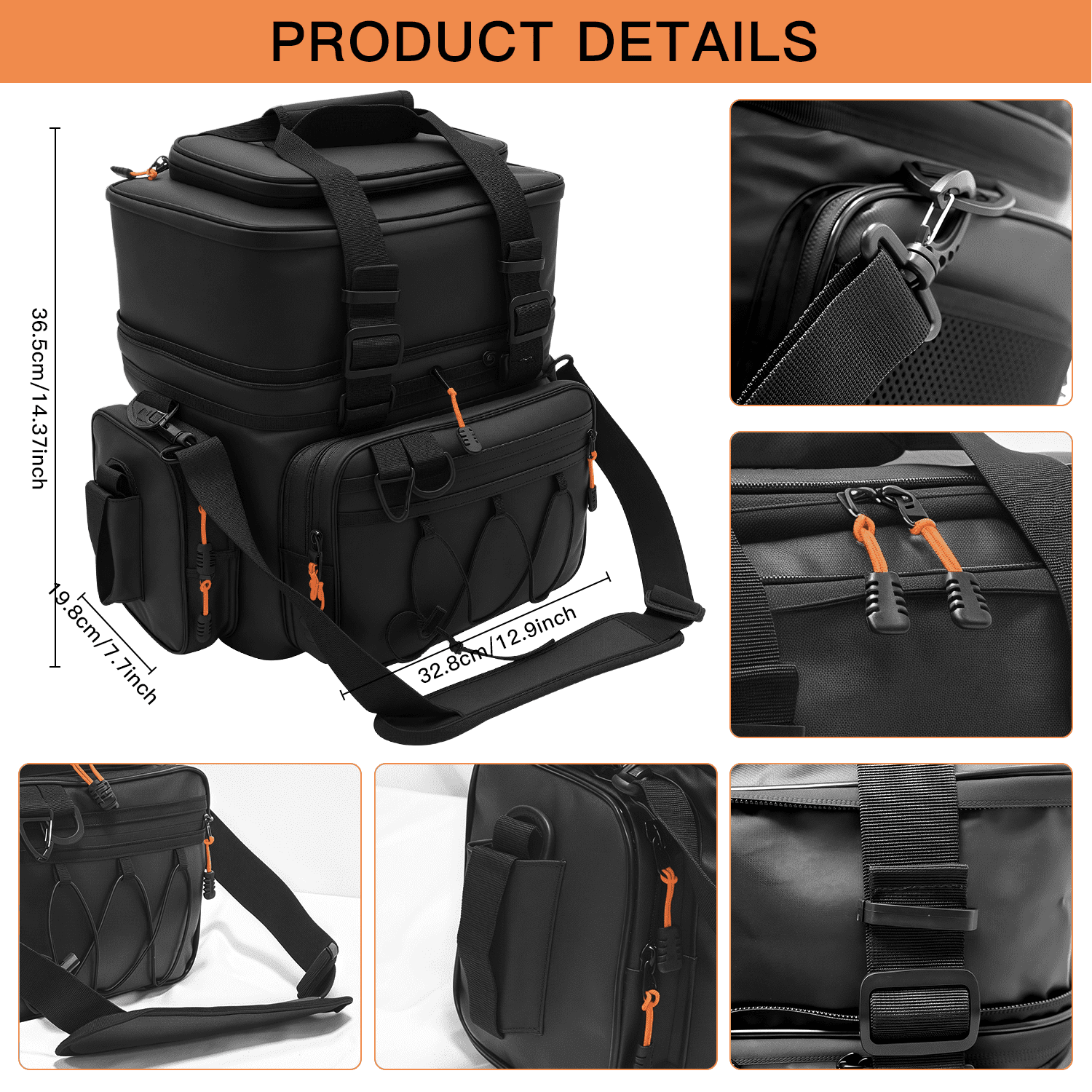 Hard-edged Fishing Tackle Bag, Side Water-Resistant Fishing,  Gear Storage Bag with Waterproof Bottom, Lightweight & Durable for Tackle Box Organizer