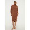 thumbnail image 2 of Dorothy Perkins - Vestido Midi de Punto Grueso para Mujer (Óxido), 2 of 2