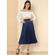 thumbnail image 3 of Falda Midi plisada Allegra K de Fiesta Azul oscuro S, 3 of 6