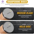 thumbnail image 2 of Multi Angle Rolling Knife Sharpener Tool w/Diamond & Ceramic Discs #1000/#3000, Knife Sharpening Kit having Finger Guard, Gloves & Travel Bag, 2 of 3