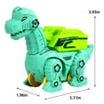 thumbnail image 4 of Viflosae Toys for Kids Christmas Toys For Toddlers 1-3 Years Dinosaur Mechanical Assembly Model Press Automatic Gliding Dinosaur Car Educational Toy Gift forBoys & Girls, 4 of 8
