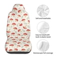thumbnail image 4 of Sigee Cartoon Flat Mushrooms for Universal Car Seat Covers, Premium Car Seat Protector Set for Cars, SUVs, Trucks, 4 of 5