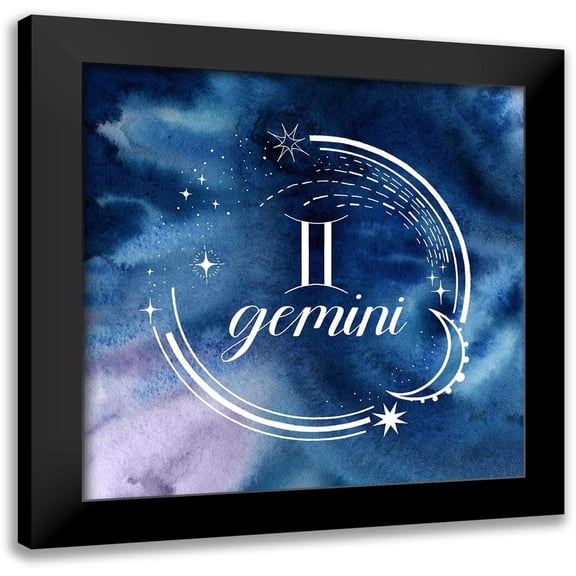 Popp, Grace 12x12 Black Modern Framed Museum Art Print Titled - Watercolor Astrology III