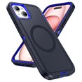 thumbnail image 3 of Designed for iPhone 15 Case, 3-in-1 Ultra Slim Protective Cover with Silicone+EVA+PC, Durable Shockproof Lightweight Magnetic Full Body Protection for iPhone 15, Darkblue+Royal Blue, 3 of 8
