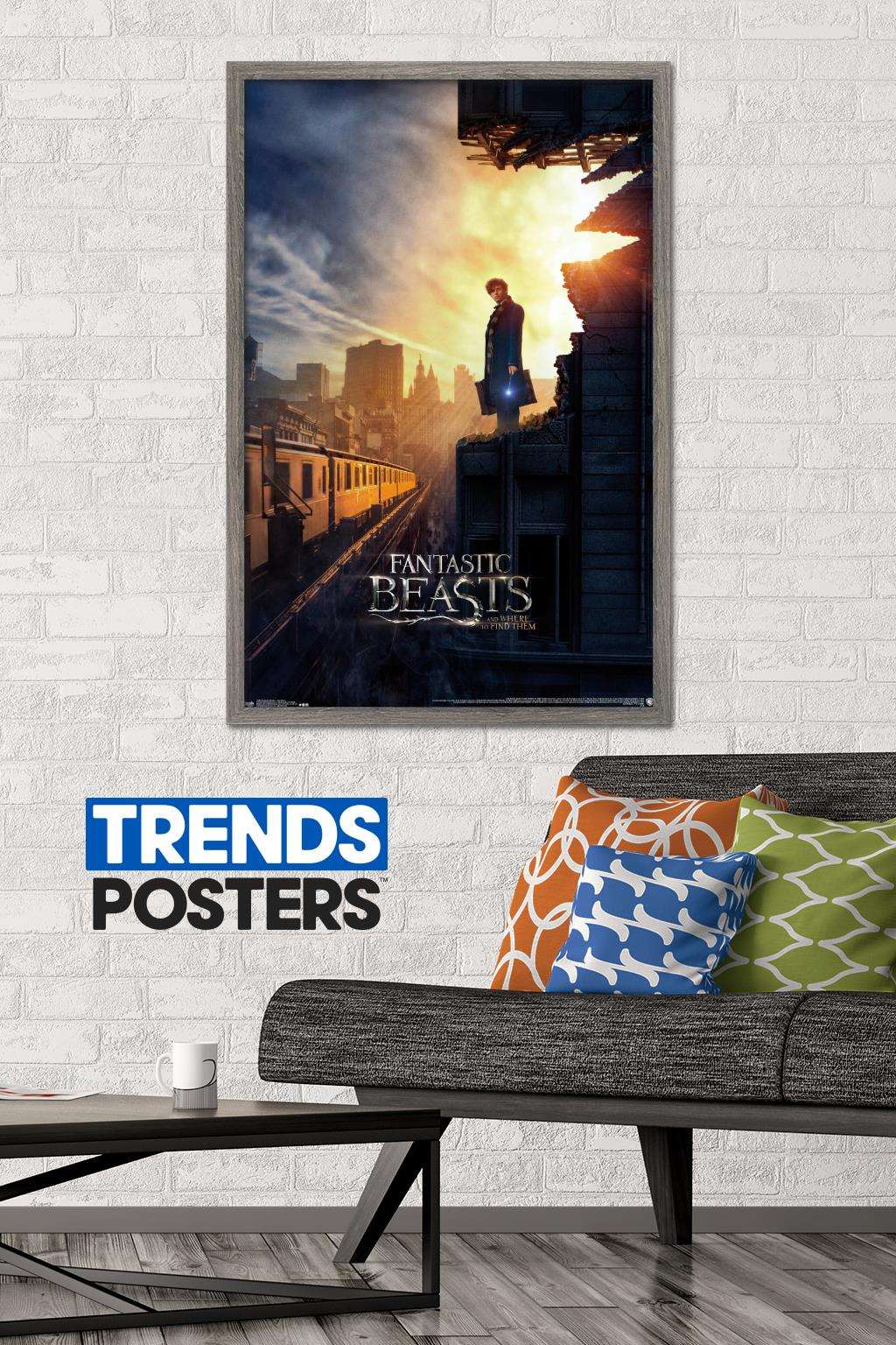 Fantastic Beasts And Where To Find Them - One Sheet Wall Poster, 22.375" x 34", Framed